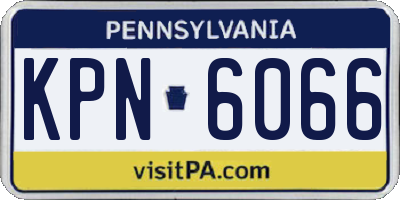 PA license plate KPN6066