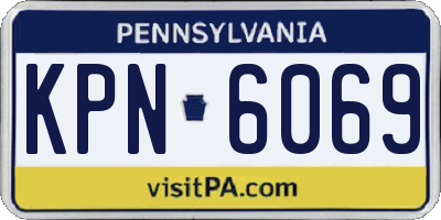 PA license plate KPN6069