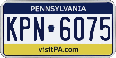 PA license plate KPN6075