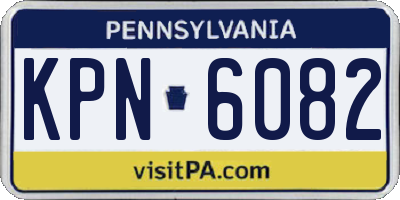 PA license plate KPN6082
