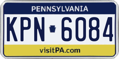 PA license plate KPN6084