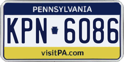 PA license plate KPN6086