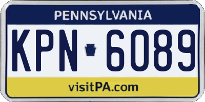 PA license plate KPN6089