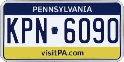PA license plate KPN6090