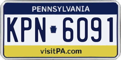 PA license plate KPN6091
