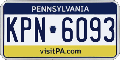 PA license plate KPN6093