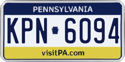 PA license plate KPN6094