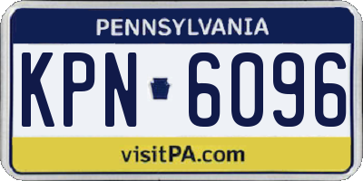 PA license plate KPN6096