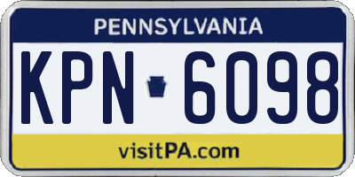 PA license plate KPN6098