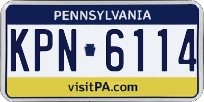 PA license plate KPN6114