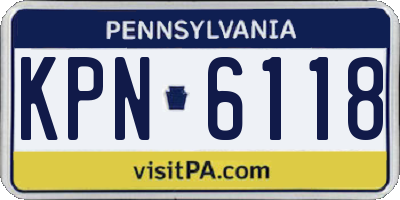 PA license plate KPN6118