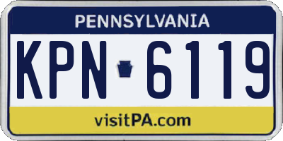 PA license plate KPN6119