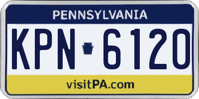 PA license plate KPN6120