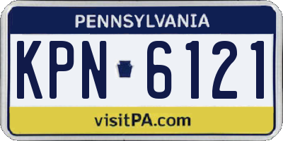 PA license plate KPN6121