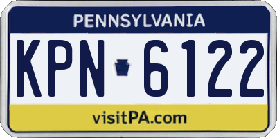 PA license plate KPN6122