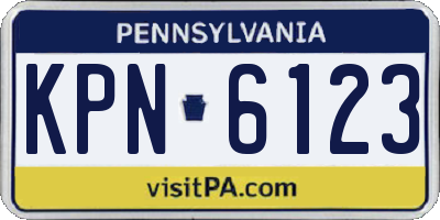 PA license plate KPN6123