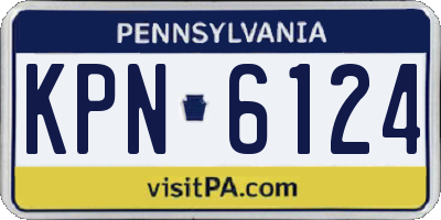 PA license plate KPN6124