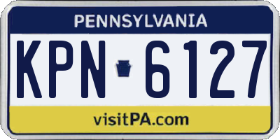 PA license plate KPN6127