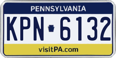 PA license plate KPN6132