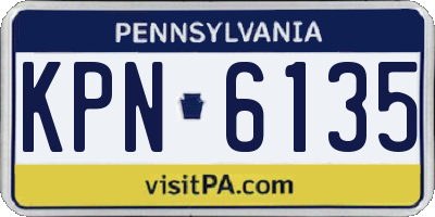 PA license plate KPN6135