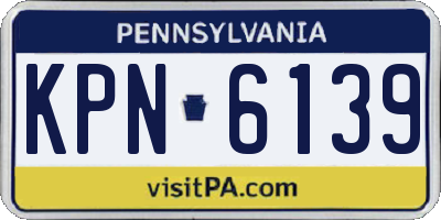 PA license plate KPN6139