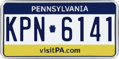PA license plate KPN6141