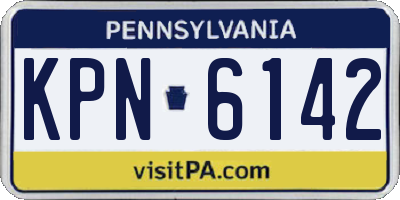PA license plate KPN6142
