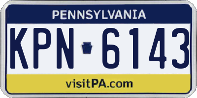 PA license plate KPN6143