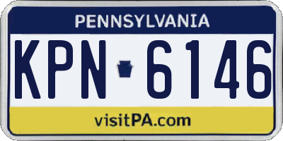 PA license plate KPN6146
