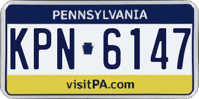 PA license plate KPN6147