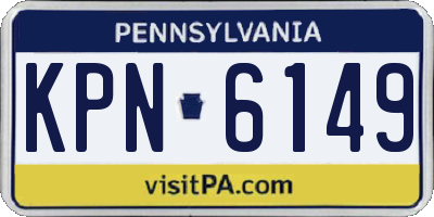 PA license plate KPN6149
