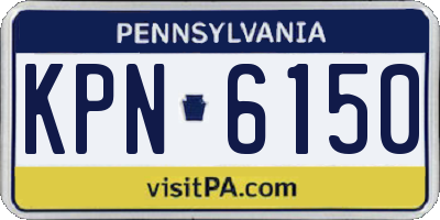 PA license plate KPN6150