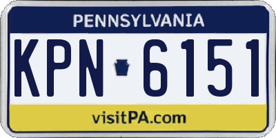 PA license plate KPN6151