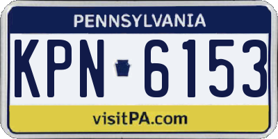 PA license plate KPN6153