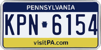 PA license plate KPN6154