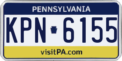 PA license plate KPN6155