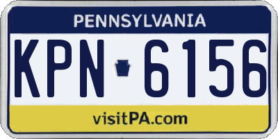 PA license plate KPN6156