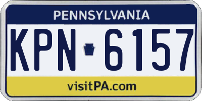PA license plate KPN6157