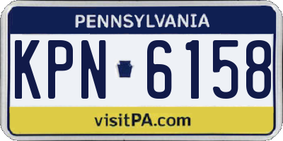 PA license plate KPN6158