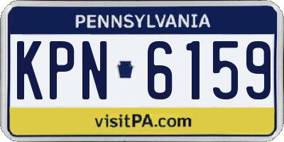 PA license plate KPN6159