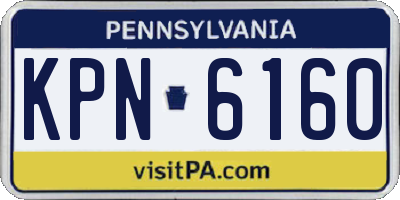 PA license plate KPN6160