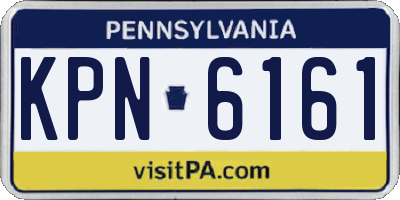 PA license plate KPN6161
