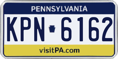 PA license plate KPN6162