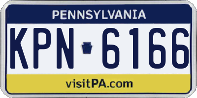 PA license plate KPN6166