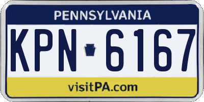 PA license plate KPN6167