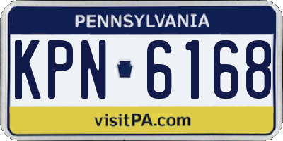 PA license plate KPN6168