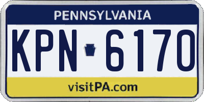 PA license plate KPN6170