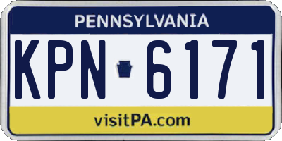 PA license plate KPN6171