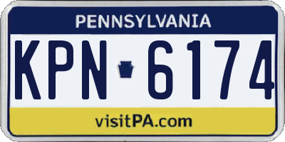 PA license plate KPN6174