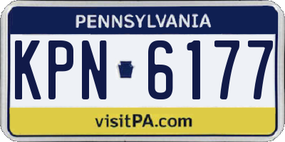 PA license plate KPN6177